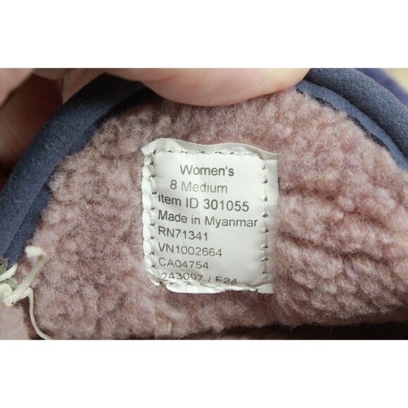 LL Bean Mountain Slippers Moccasin Raw Indigo Size 8 M - Picture 8 of 9